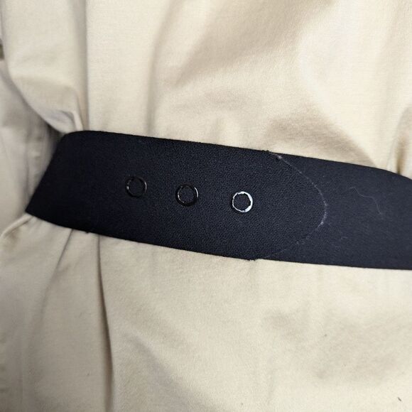 Women's black belt with pearls and chains 80s style - Picture 6 of 7